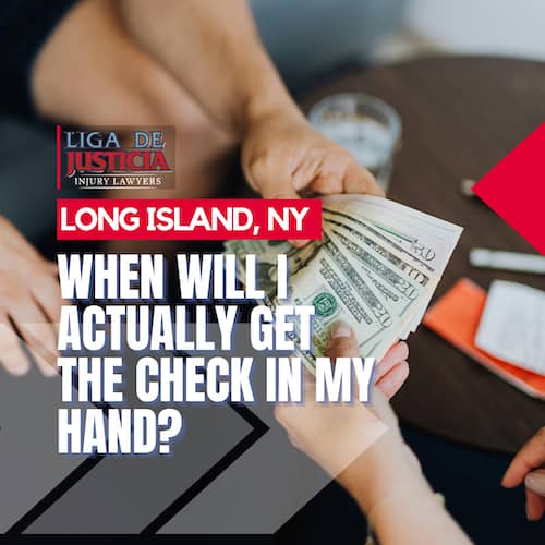 How long does it take to settle a car accident claim in Long Island? When will I get the check in my hand in New York after my car accident?